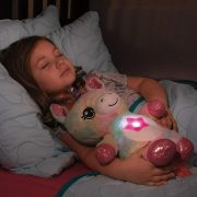 Sternenbauch leuchtendes und musikalisches Plüscheinhorn - Sternenprojektor-Nachtlicht