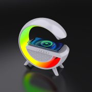 BT 2301 vezetéknélküli telefontöltő, bluetooth hangszóró és RGB led lámpa