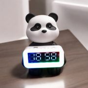 GH-M53 Panda Bluetooth hangszóró, óra és RGB világítás