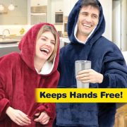 Plüschiger Huggle-Hoodie mit Kapuze und Vordertasche